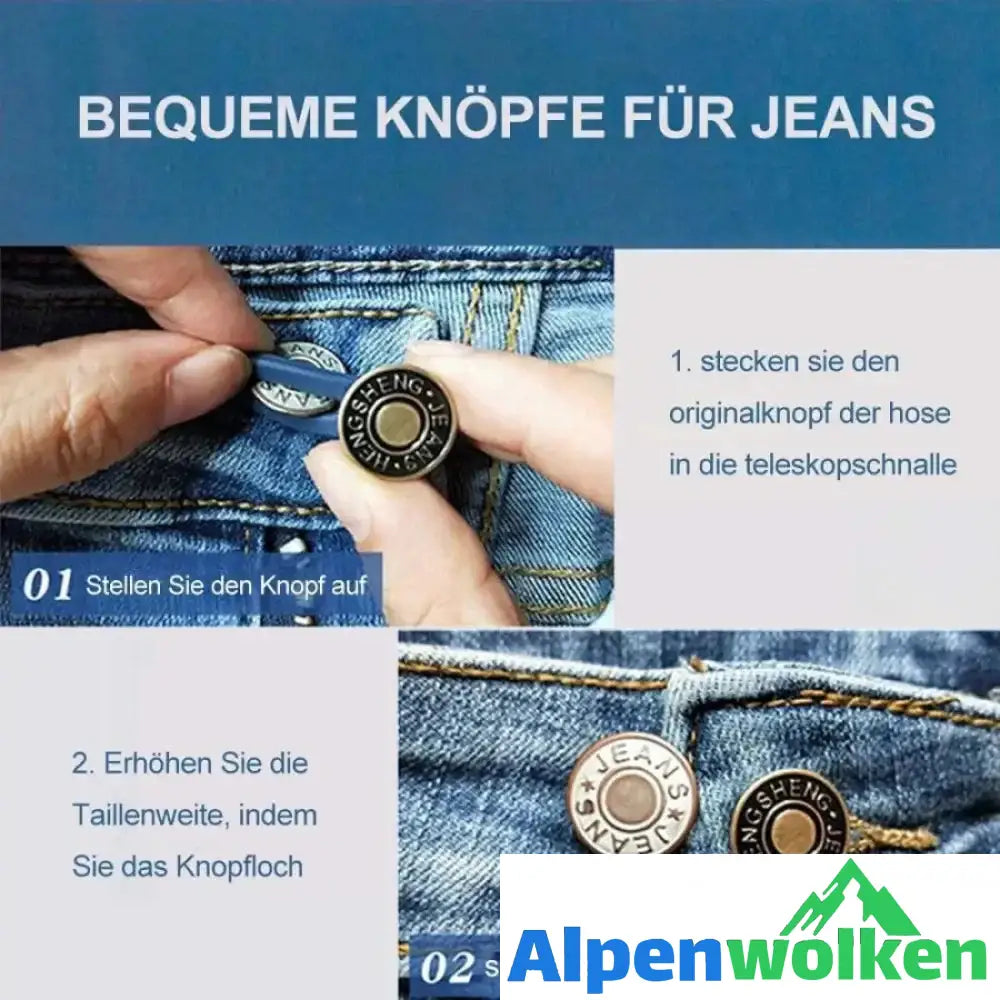 Alpenwolken - Jeans einziehbarer Knopf