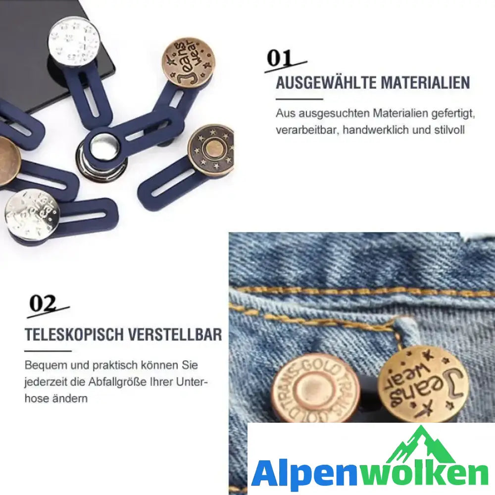 Alpenwolken - Jeans einziehbarer Knopf