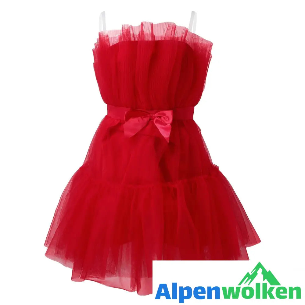 Alpenwolken - Jenny - Neon Pink Flared Tulle Dress - BESCHRÄNKTE AUFLAGE