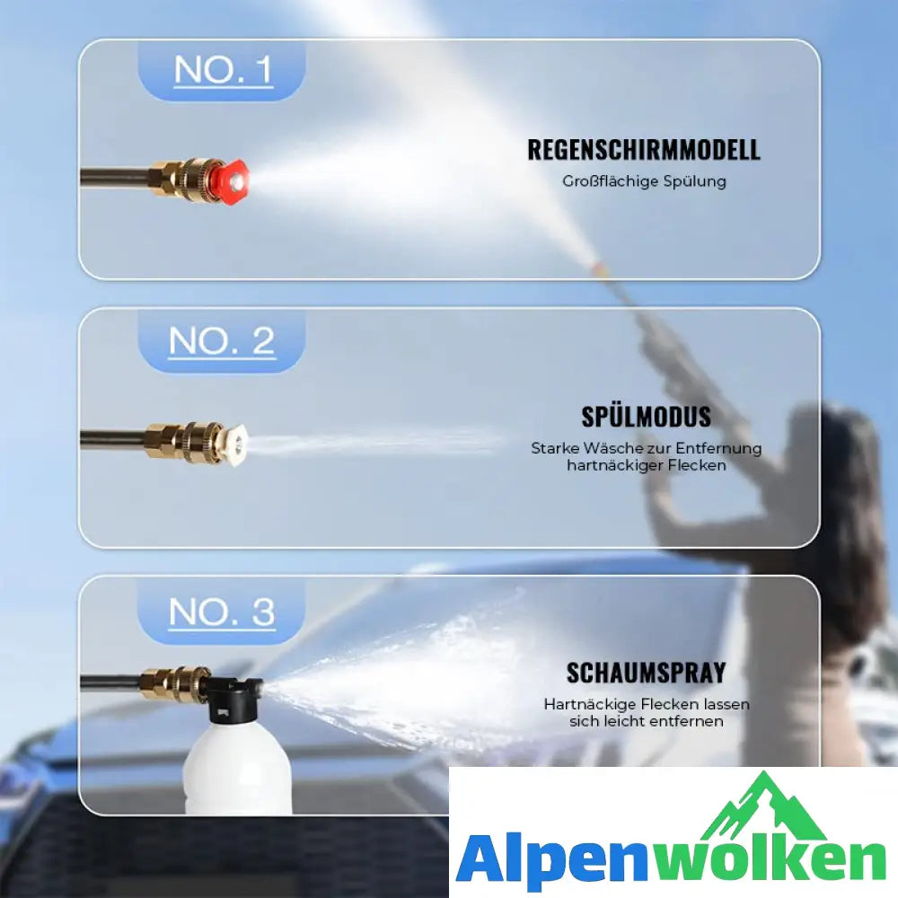 Alpenwolken - Kabellose tragbare Hochdruck-Sprühwasserpistole