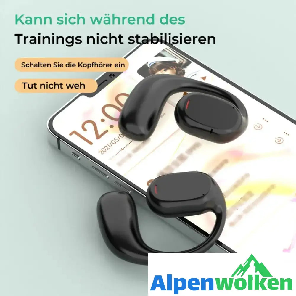 Alpenwolken - Kabelloses Bluetooth-Headset mit hängendem Ohr