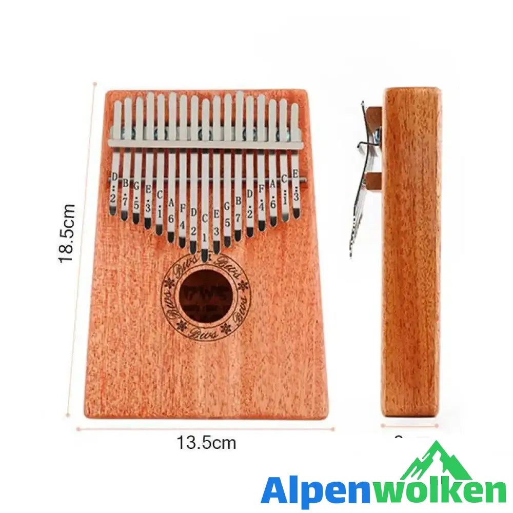 Alpenwolken - Kalimba Daumenklavier Thumb Piano, 17 Schlüssel