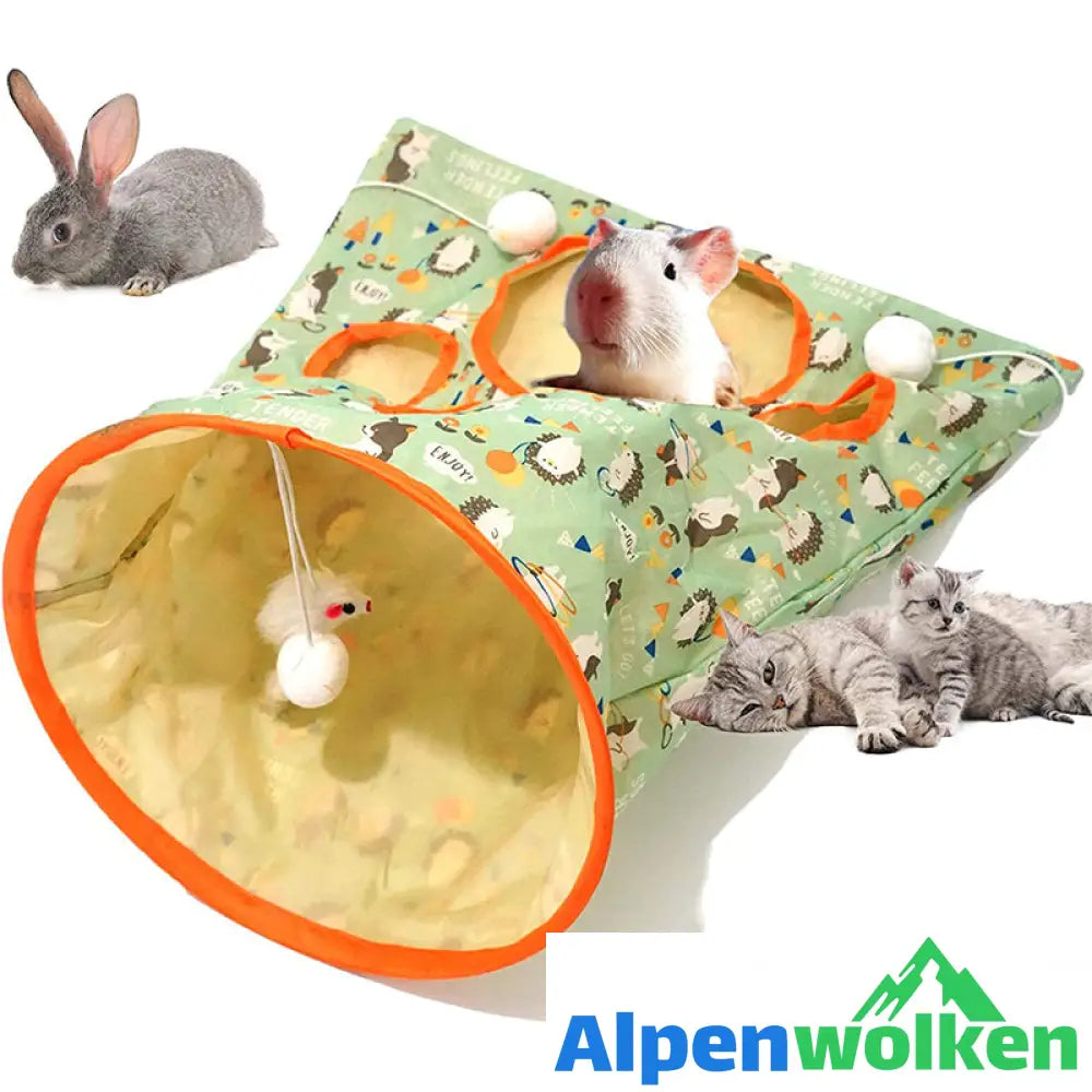 Alpenwolken - 😸Katzentunnel Tasche Grün