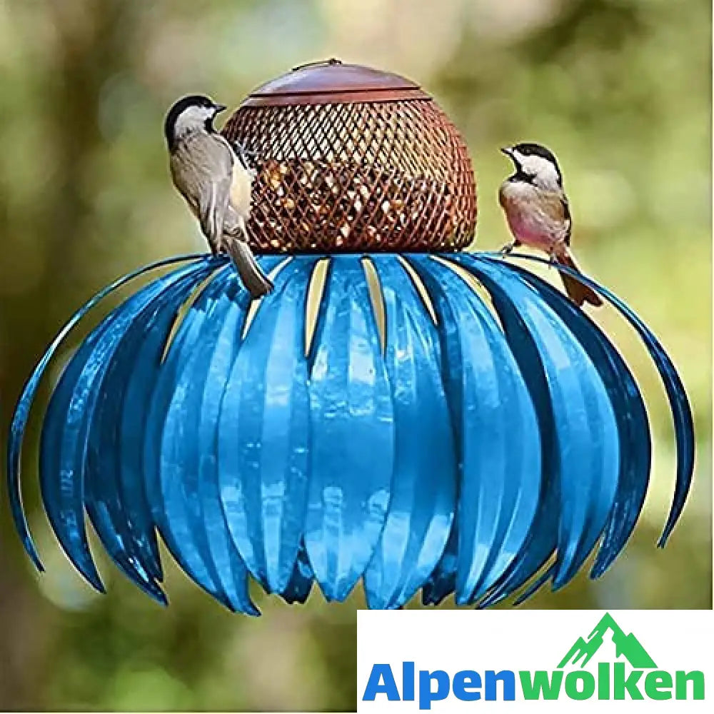 Alpenwolken - Kegelblume Vogelfutterhaus Blau