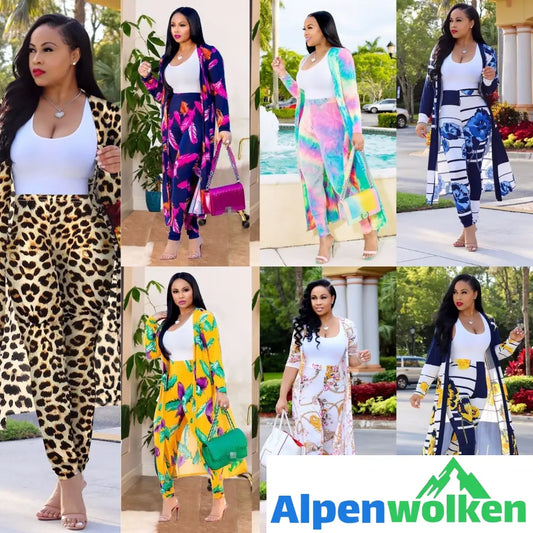 Alpenwolken - Kimono-Strickjacken-Set