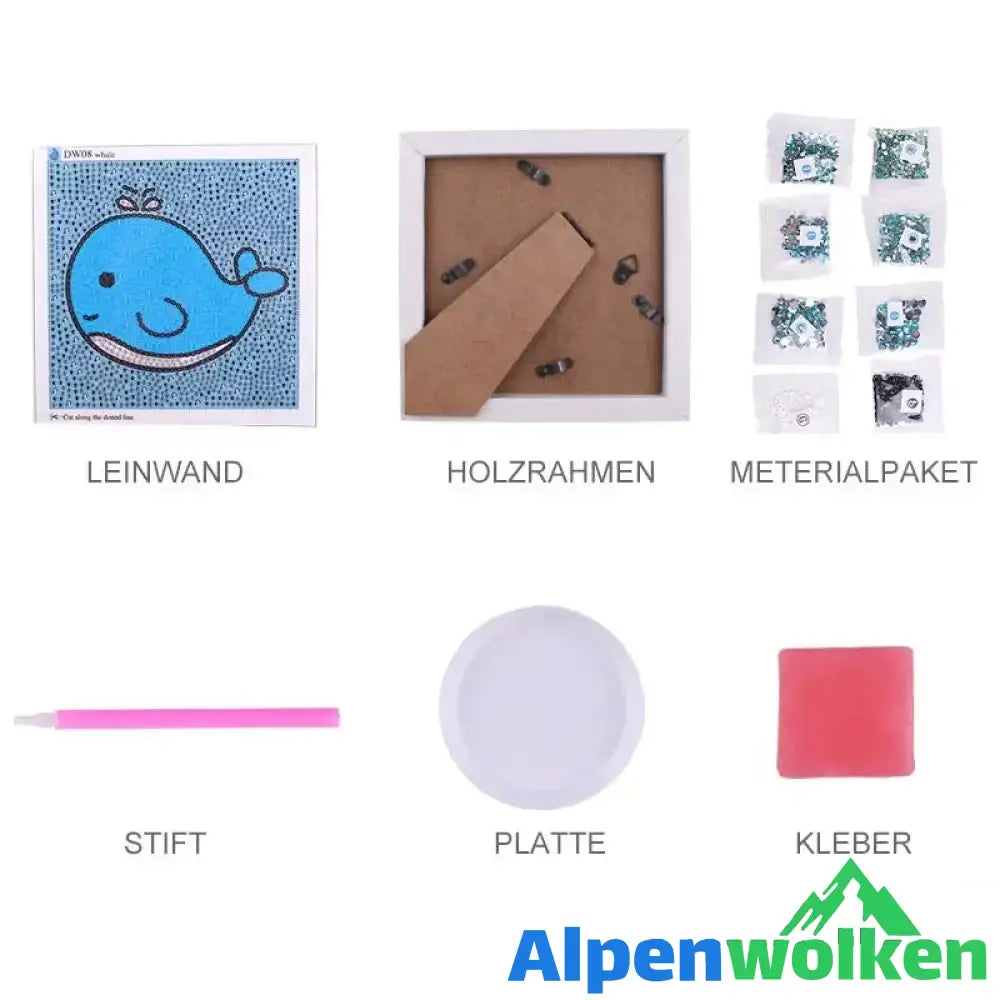 Alpenwolken - Kinder Diamantmalerei | abschiedsgeschenk Kindertagesstätte