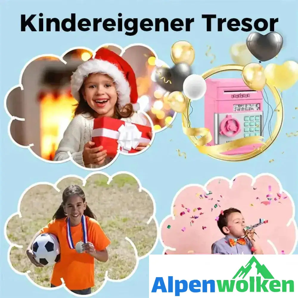 Alpenwolken - Kinderspardose mit Zahlenschloss