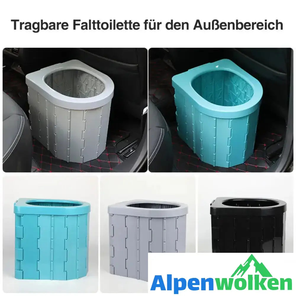 Alpenwolken - Klappbare Toilette im Auto