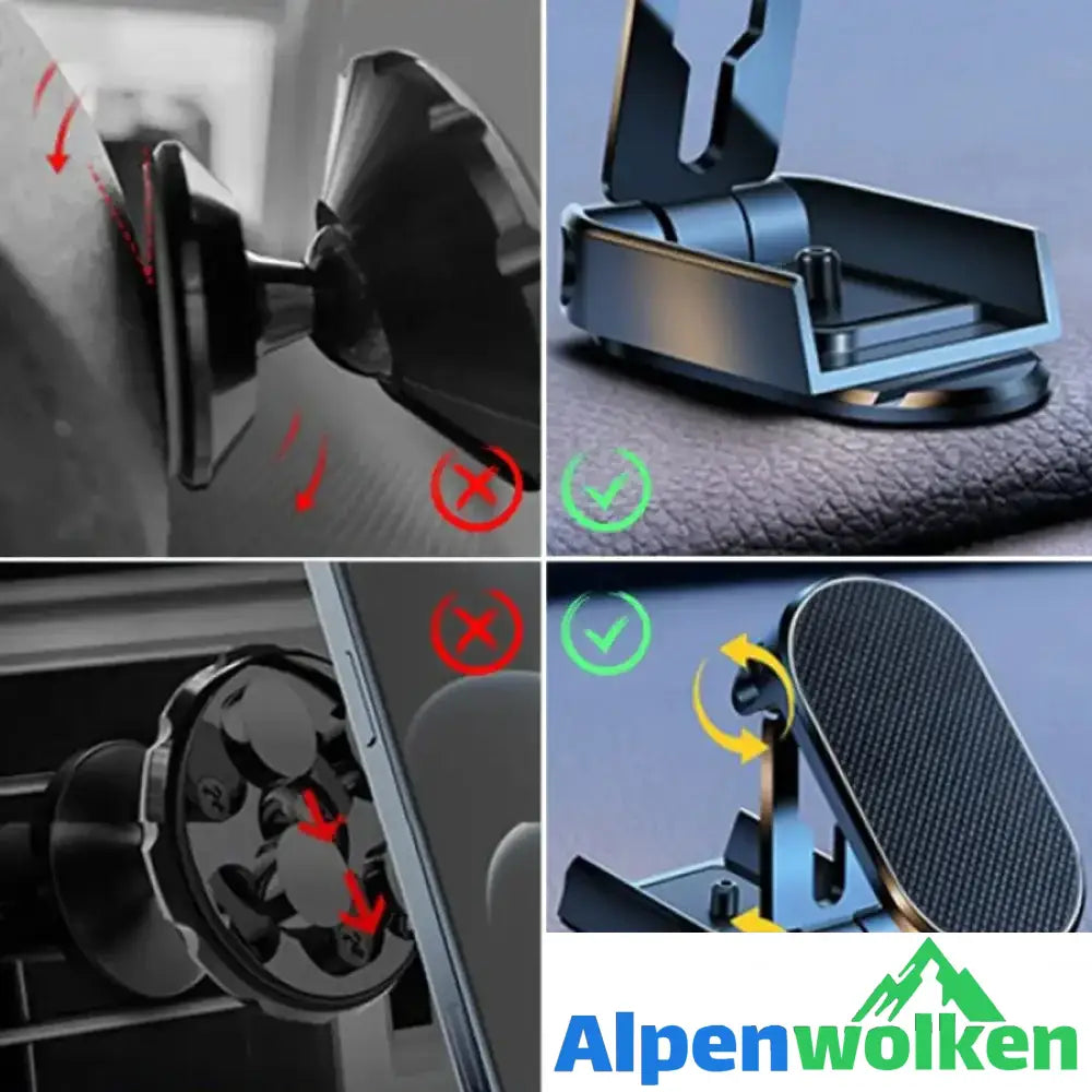 Alpenwolken - Klappbarer Autotelefonhalter aus Metall