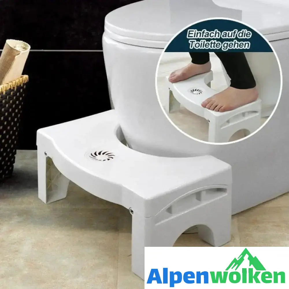 Alpenwolken - Klappbarer Multifunktions-Toilettenhocker