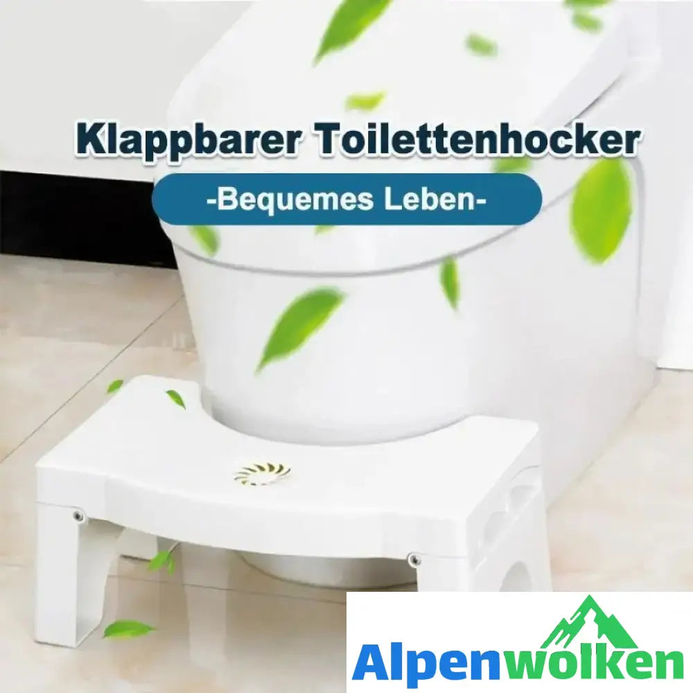 Alpenwolken - Klappbarer Multifunktions-Toilettenhocker