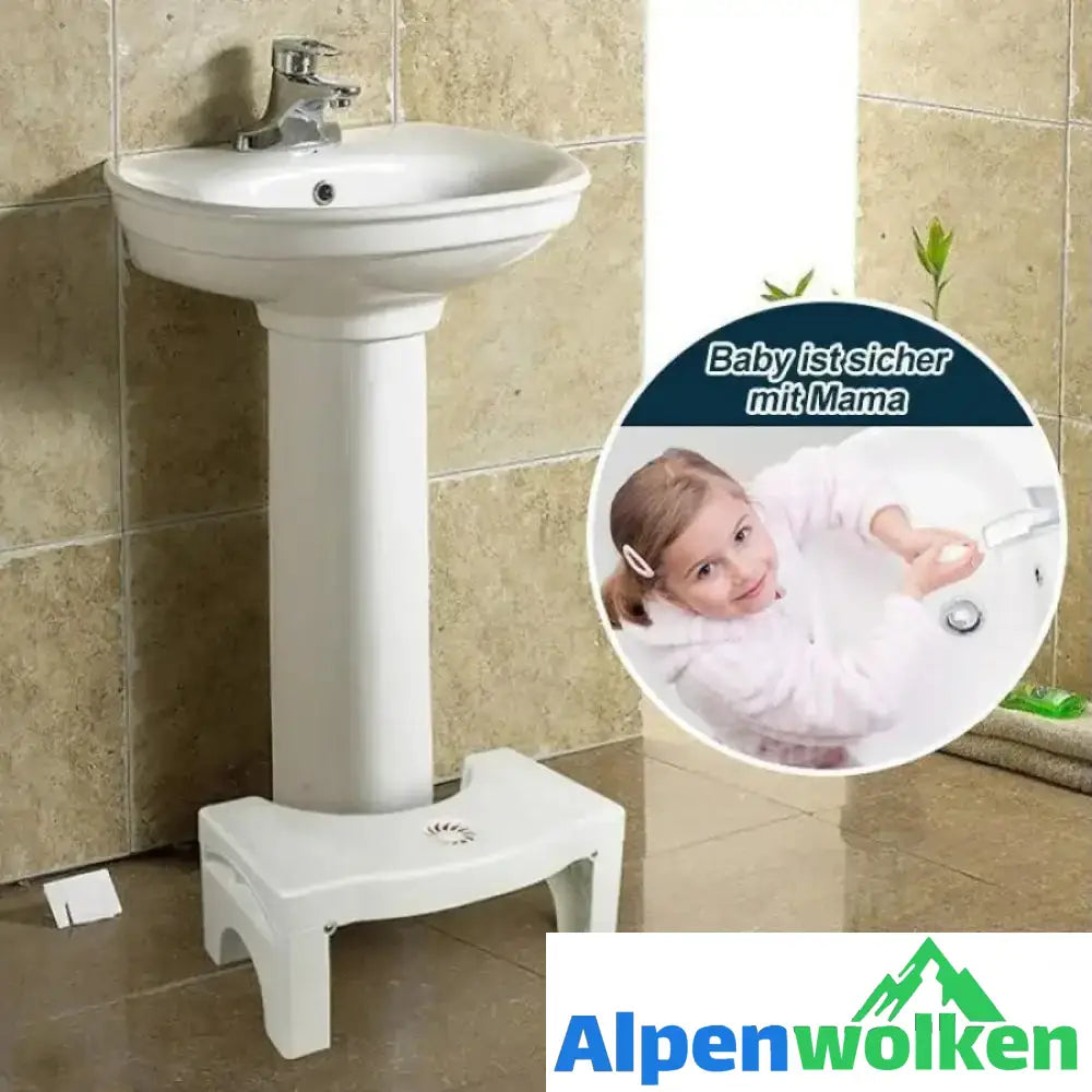 Alpenwolken - Klappbarer Multifunktions-Toilettenhocker