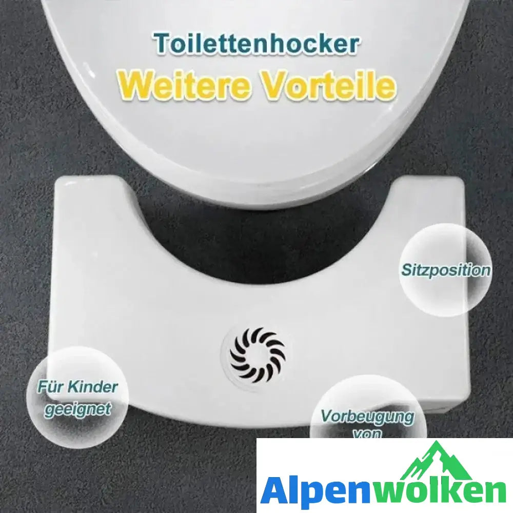 Alpenwolken - Klappbarer Multifunktions-Toilettenhocker