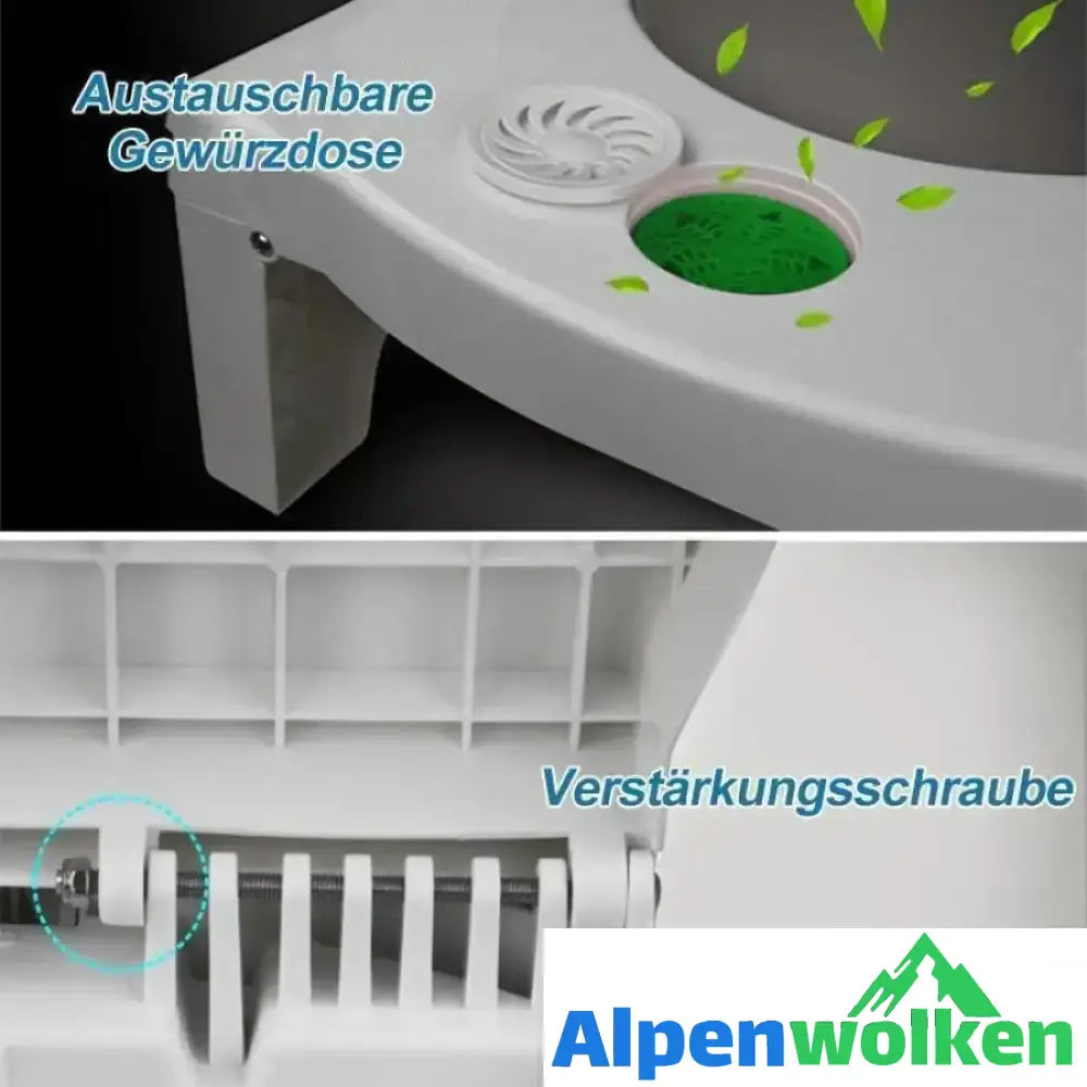 Alpenwolken - Klappbarer Multifunktions-Toilettenhocker