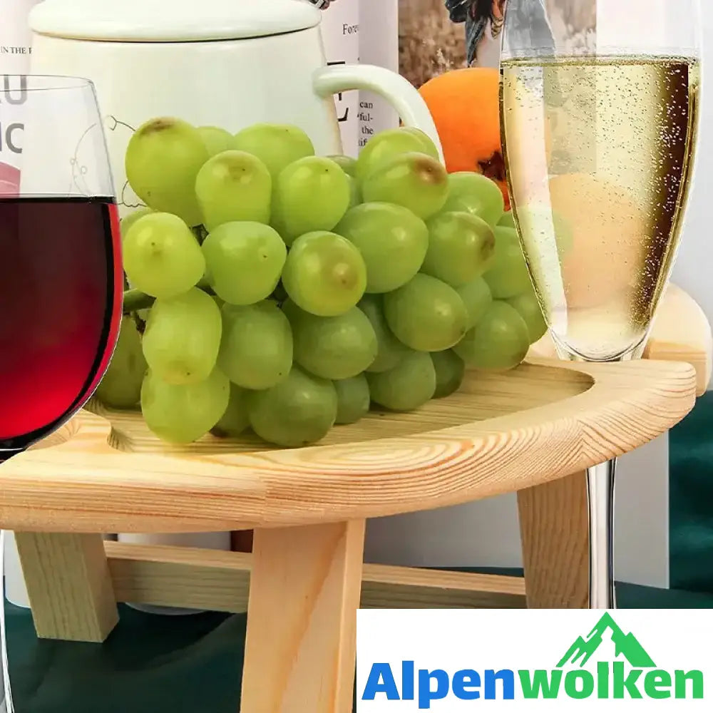 Alpenwolken - Klappbarer Picknicktisch aus Holz