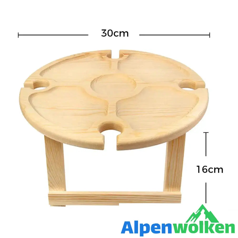 Alpenwolken - Klappbarer Picknicktisch aus Holz