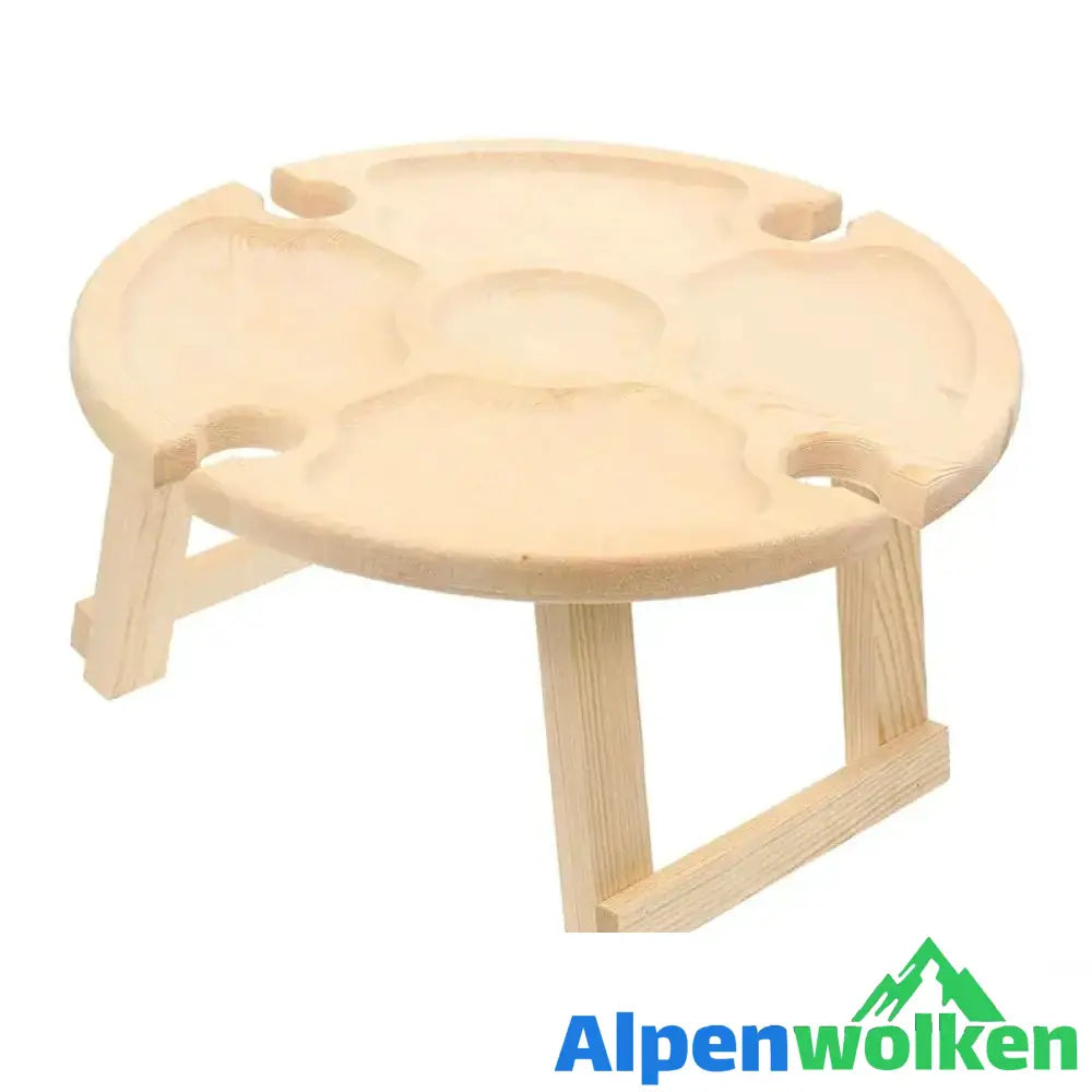 Alpenwolken - Klappbarer Picknicktisch aus Holz