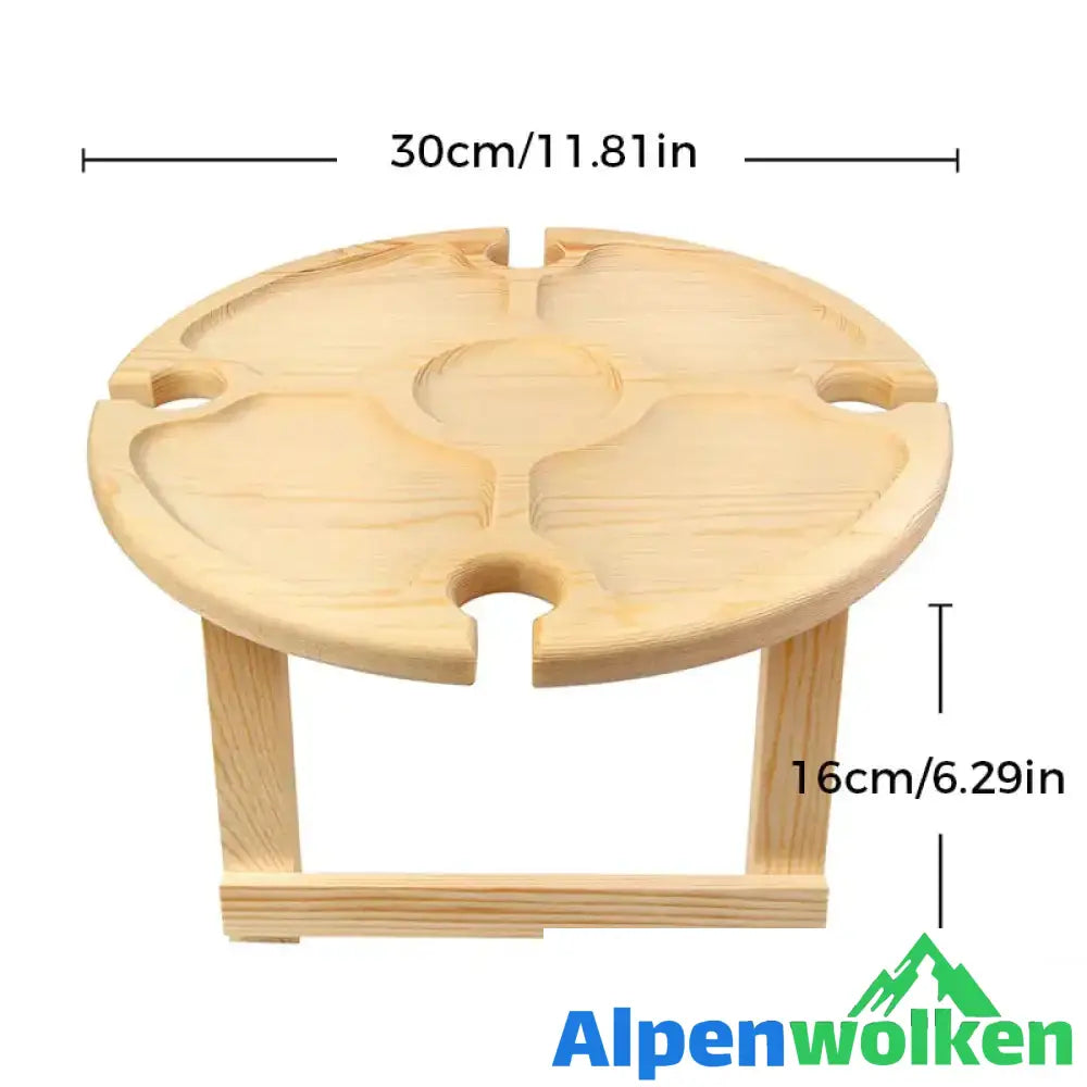 Alpenwolken - Klappbarer Picknicktisch aus Holz