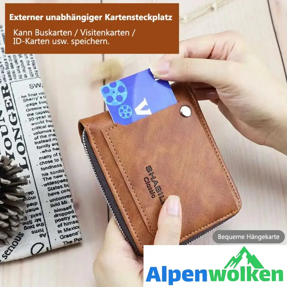 Alpenwolken - Klassische multifunktionale Herrenbrieftasche mit großer Kapazität