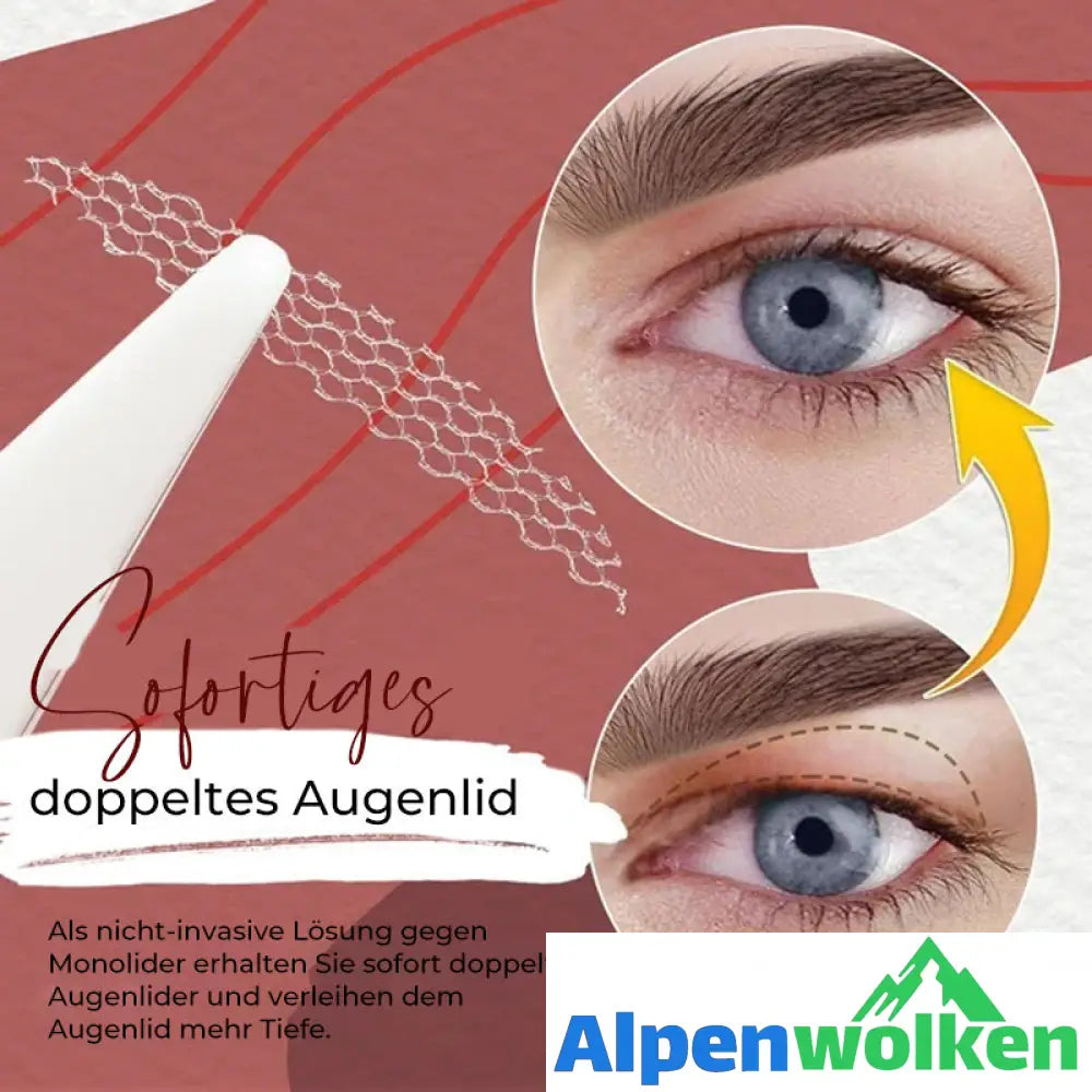 Alpenwolken - Kleberfreier unsichtbarer doppelter Augenlidaufkleber