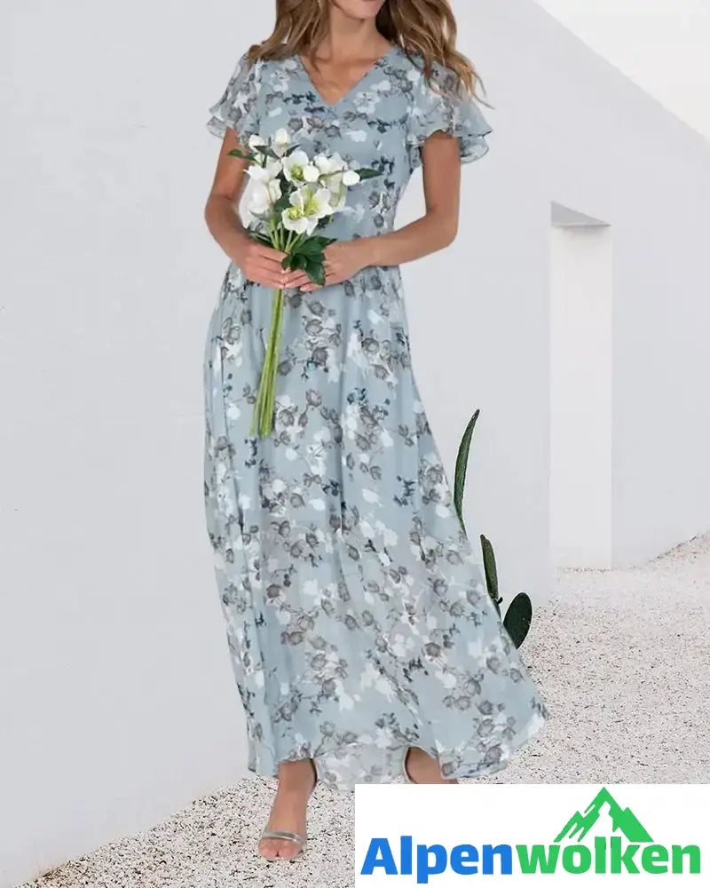 Alpenwolken - Kleid aus Chiffon mit Rüschen