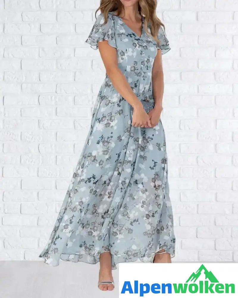 Alpenwolken - Kleid aus Chiffon mit Rüschen