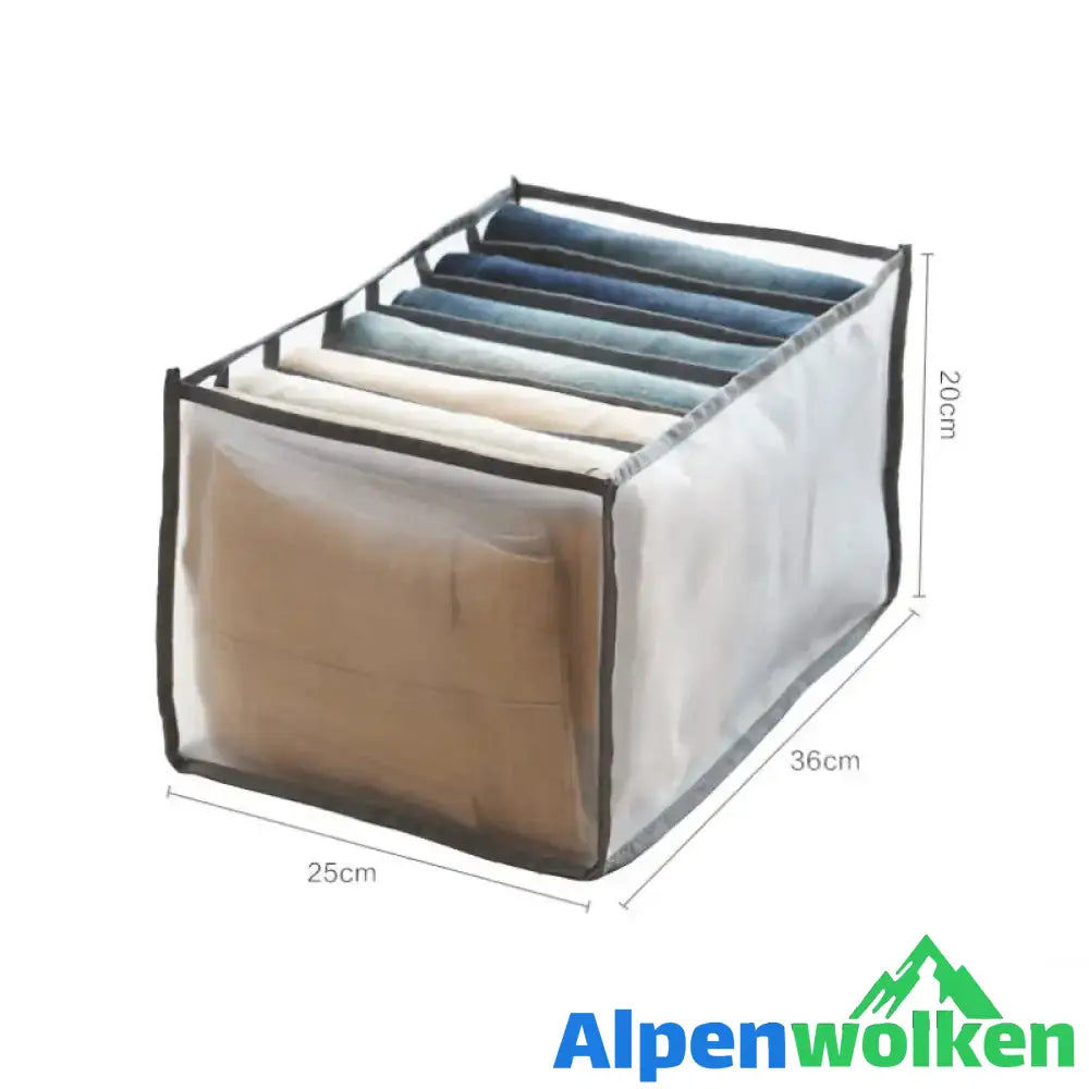 Alpenwolken - Kleideraufbewahrung aus Mesh grau L: 36*25*20cm