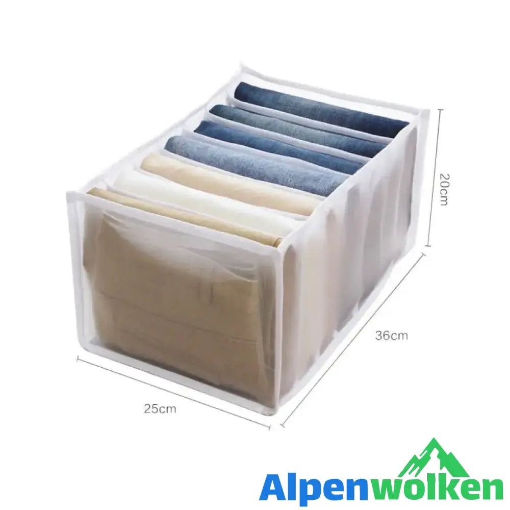 Alpenwolken - Kleideraufbewahrung aus Mesh weiß L: 36*25*20cm