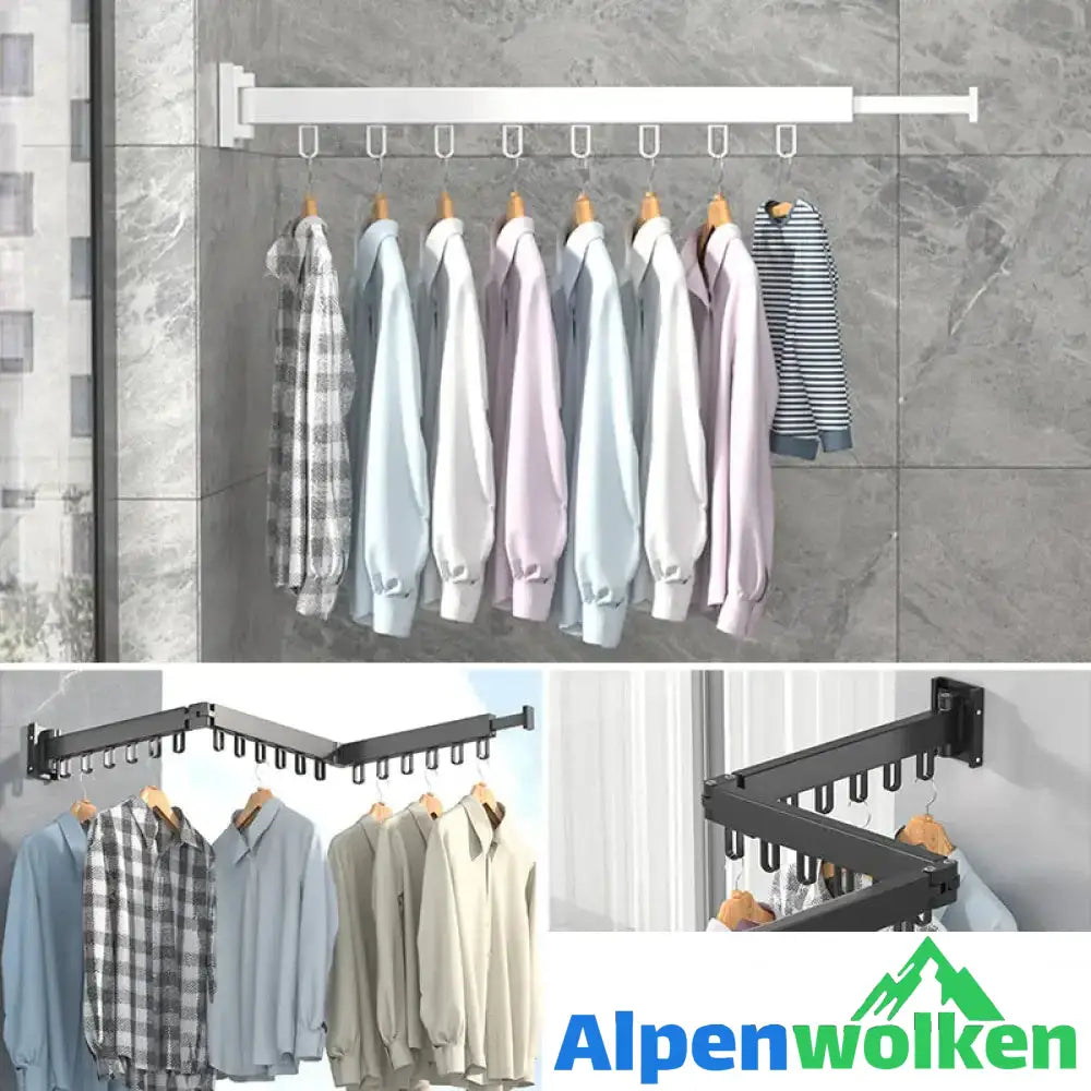 Alpenwolken - Kleiderständer mit klappbarem Ringhaken aus Aluminium