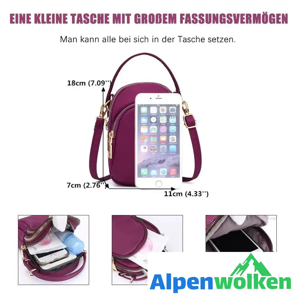 Alpenwolken - Kleine farbige Schultertasche für Frauen