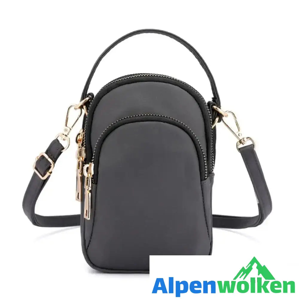 Alpenwolken - Kleine farbige Schultertasche für Frauen grau