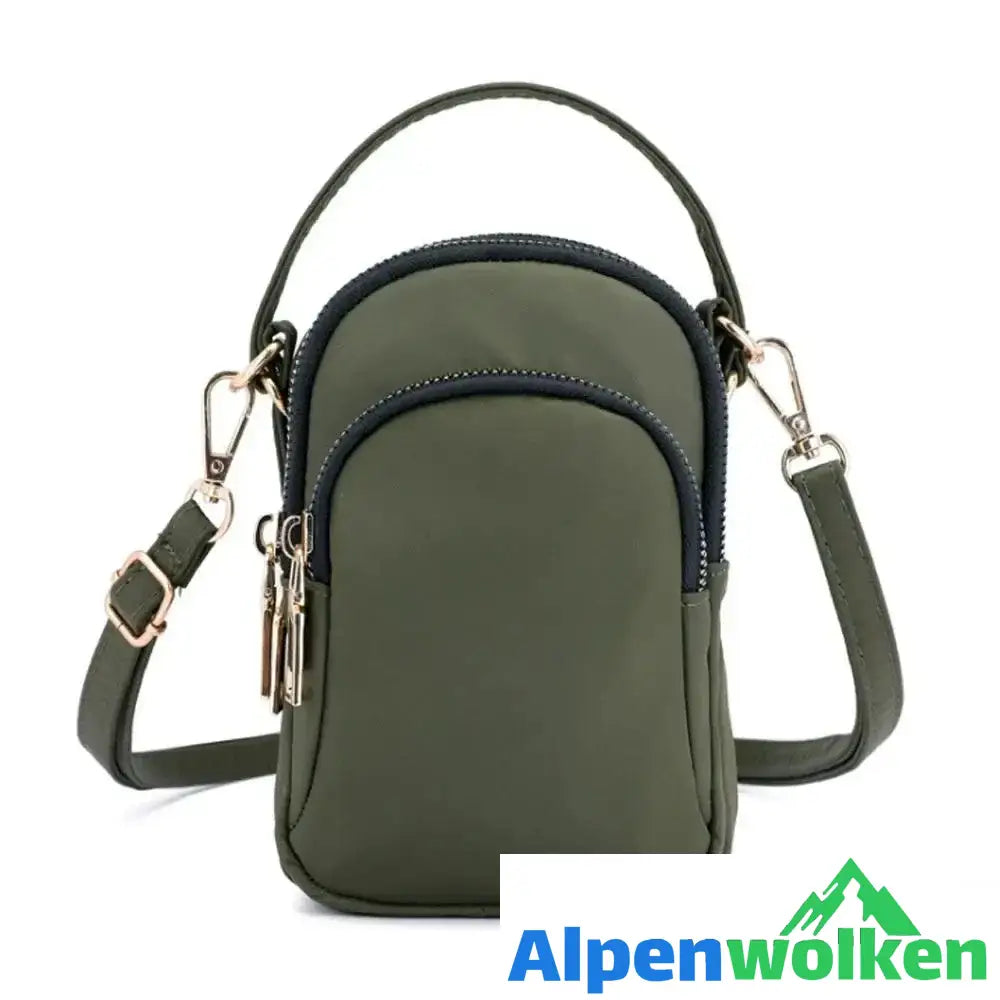 Alpenwolken - Kleine farbige Schultertasche für Frauen grün