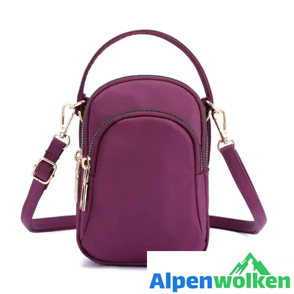 Alpenwolken - Kleine farbige Schultertasche für Frauen lila