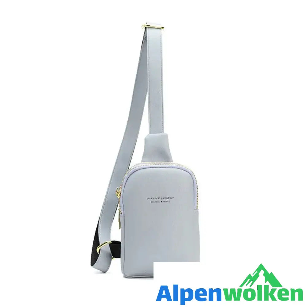 Alpenwolken - Kleine Umhängetasche Brusttasche für Damen Blau