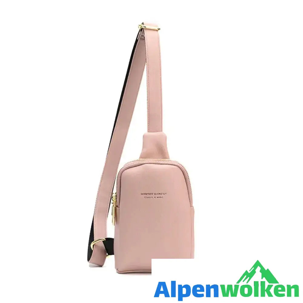 Alpenwolken - Kleine Umhängetasche Brusttasche für Damen Rosa