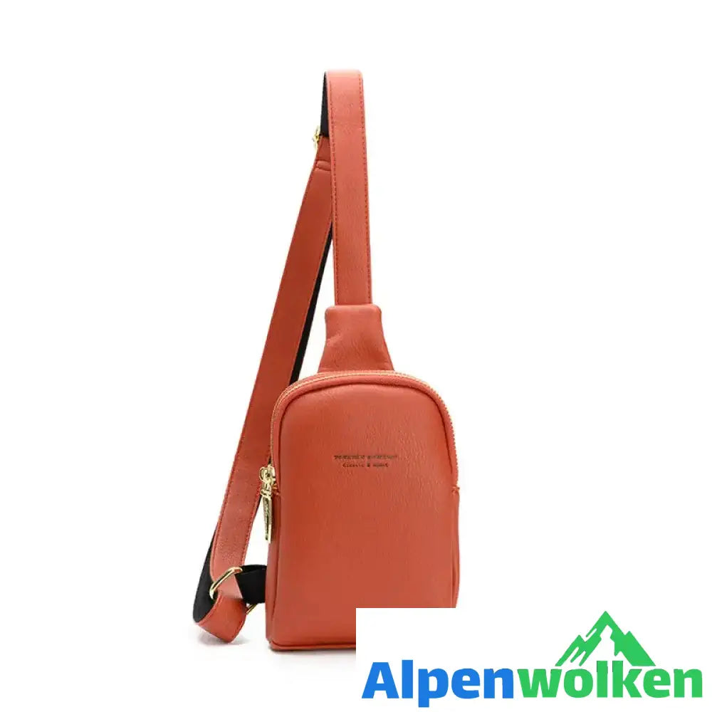 Alpenwolken - Kleine Umhängetasche Brusttasche für Damen Rot