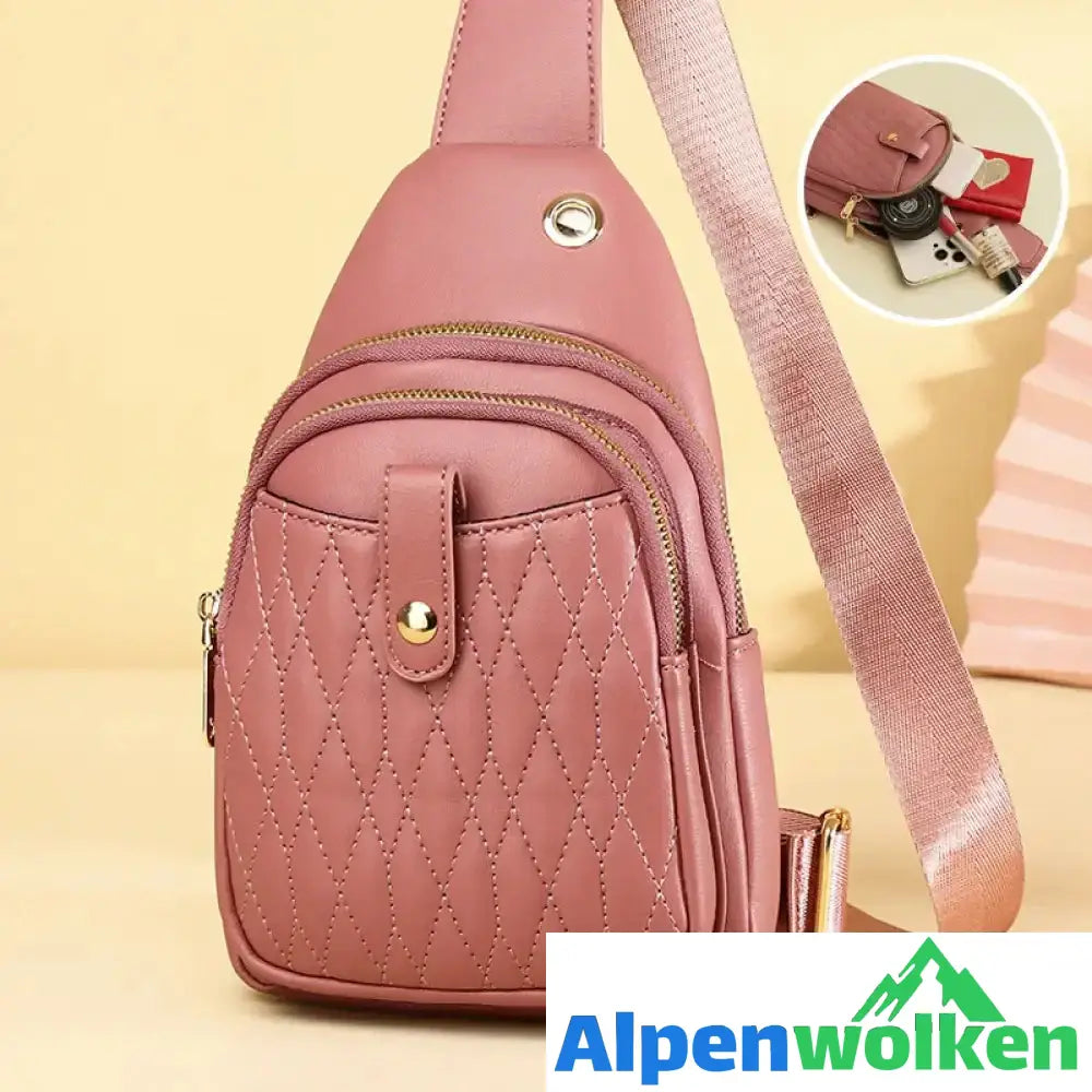 Alpenwolken - Kleiner Sling-Rucksack für Damen Leder