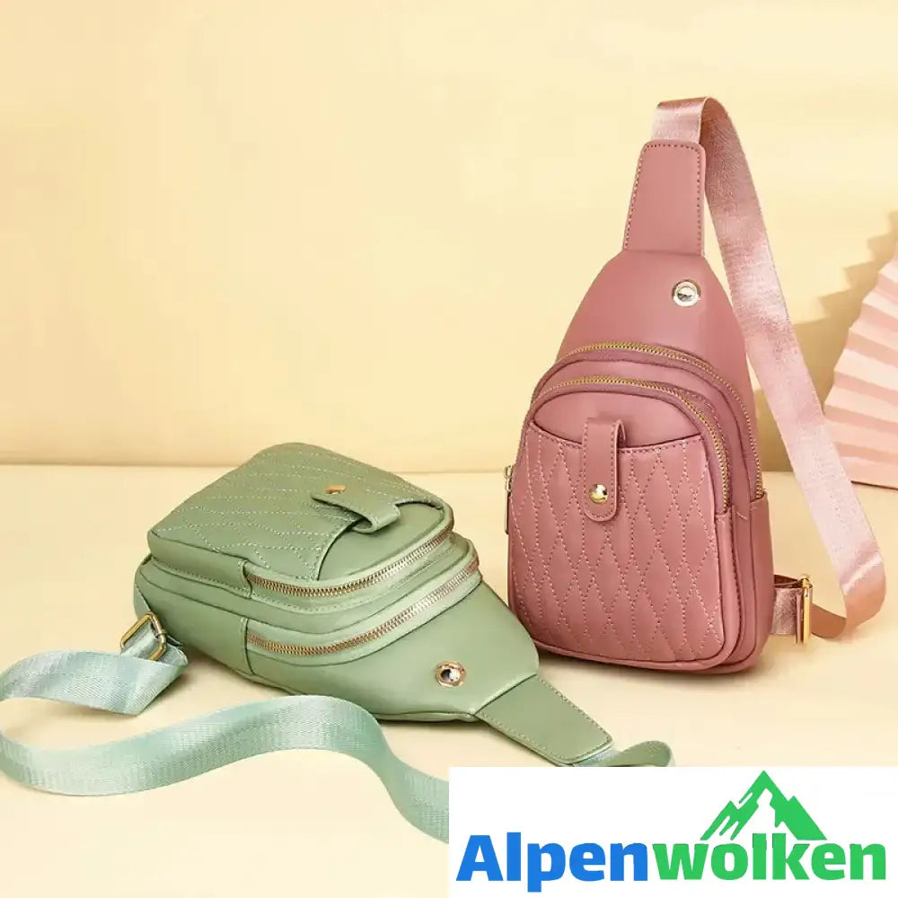 Alpenwolken - Kleiner Sling-Rucksack für Damen Leder