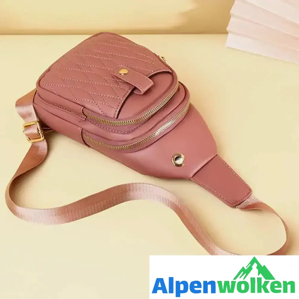 Alpenwolken - Kleiner Sling-Rucksack für Damen Leder