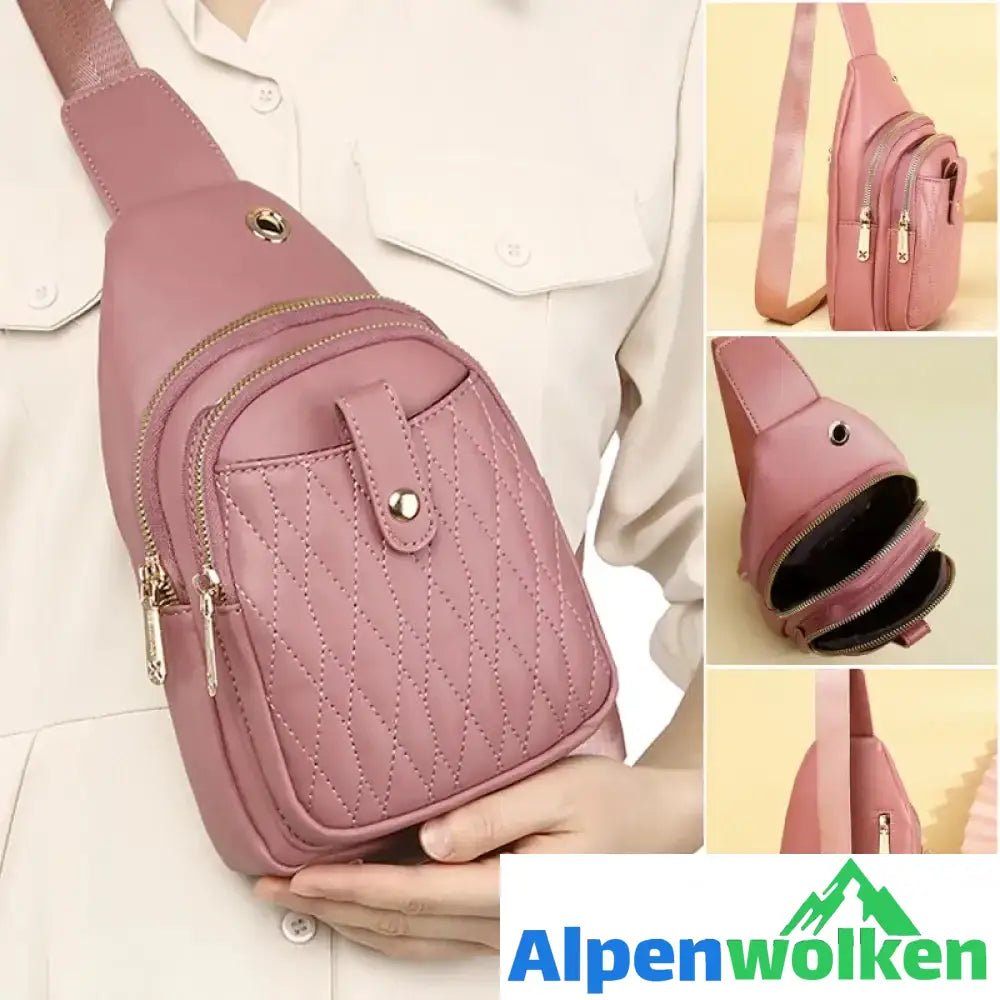 Alpenwolken - Kleiner Sling-Rucksack für Damen Leder