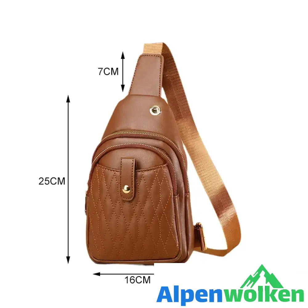 Alpenwolken - Kleiner Sling-Rucksack für Damen Leder