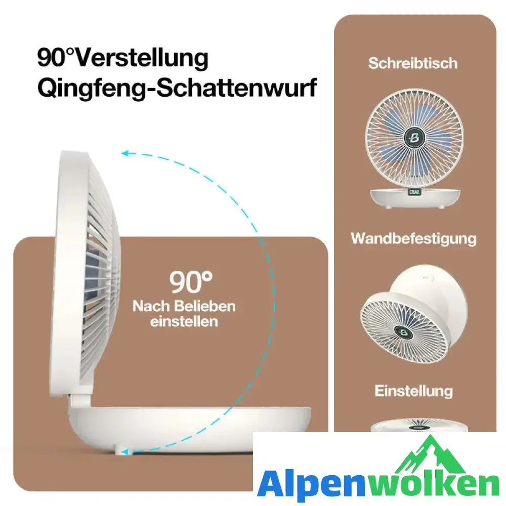 Alpenwolken - Kleiner wandmontierter Ventilator