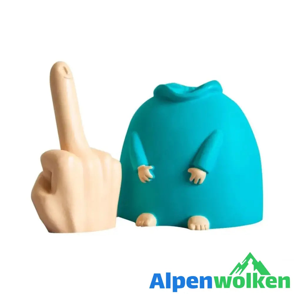 Alpenwolken - Kleines blaues Mittelfinger-Ornament