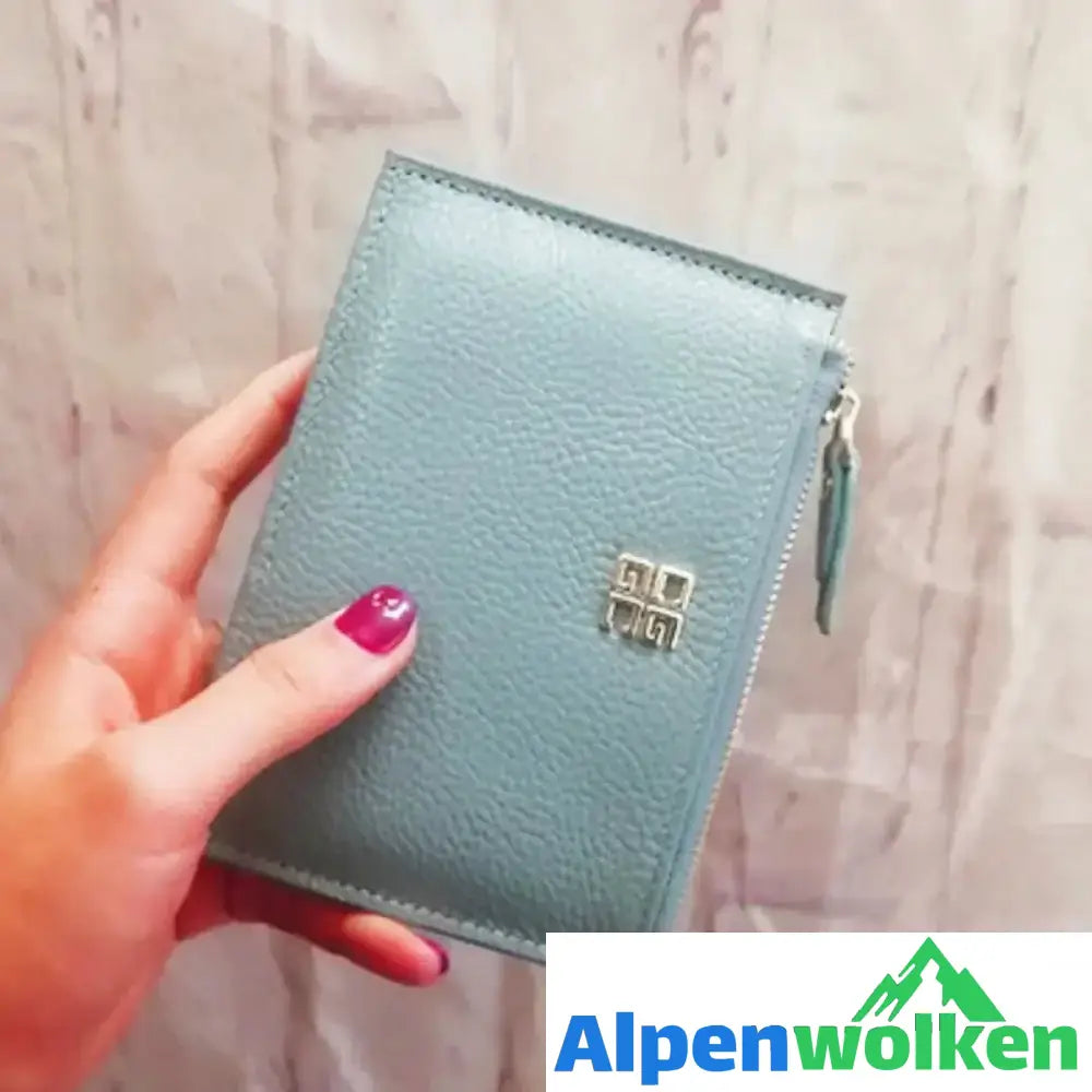 Alpenwolken - Kleines und exquisites Portemonnaie für Damen blau