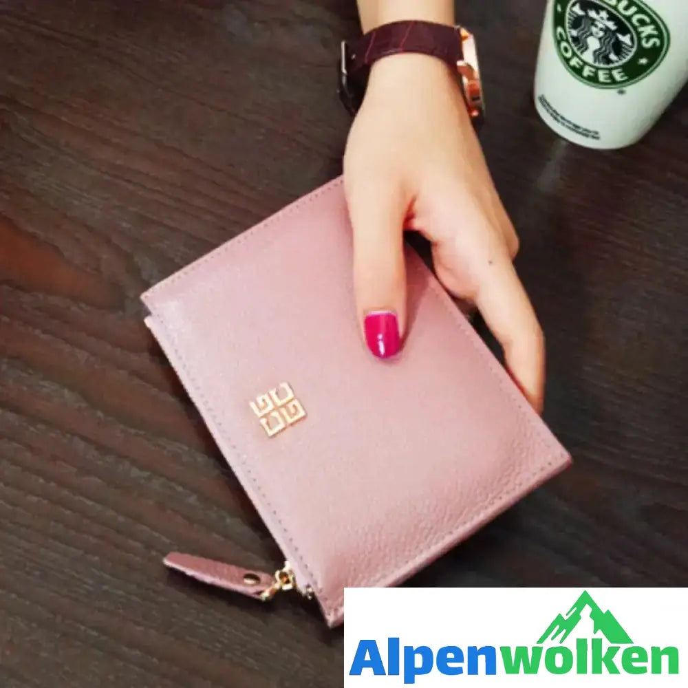 Alpenwolken - Kleines und exquisites Portemonnaie für Damen rosa