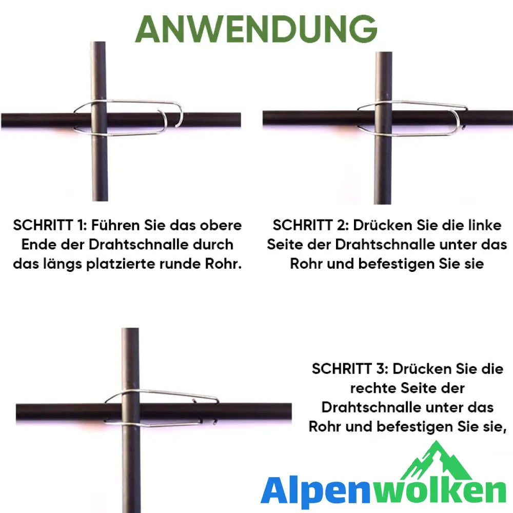 Alpenwolken - Kletternde kunststoffummantelte Stahlrohrverschraubungen