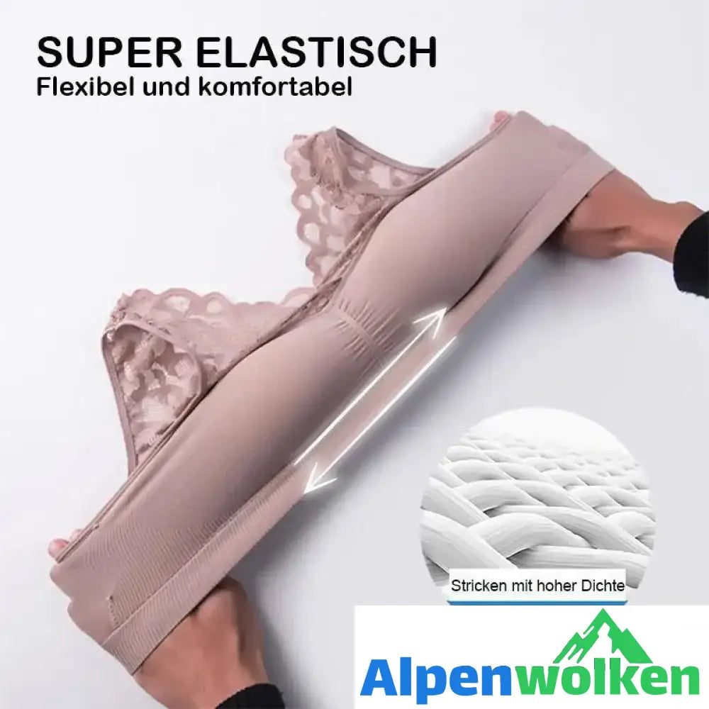 Alpenwolken - Komfort Super elastischer atmungsaktiver Spitzen-BH