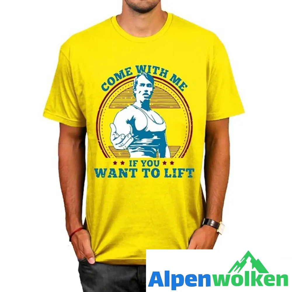 Alpenwolken - "Komm mit mir" Lässiges modisches Fitness-T-Shirt