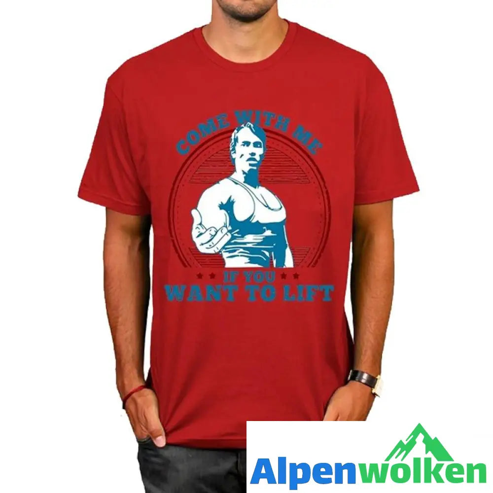 Alpenwolken - "Komm mit mir" Lässiges modisches Fitness-T-Shirt