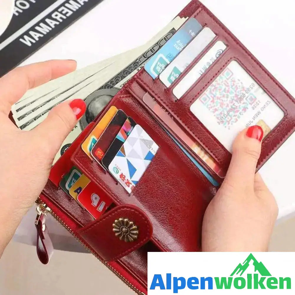 Alpenwolken - Kompakte Bifold-Geldbörse für Damen mit RFID-Blockierung